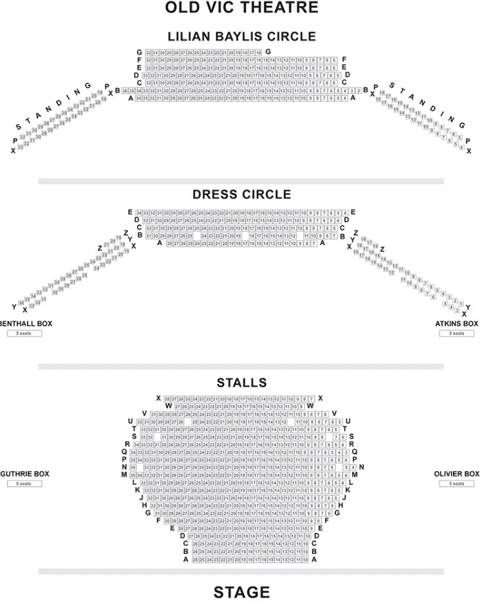 Novello THeatre Seating Plan